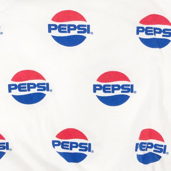 Pepsi White Logo Graphic Print T-Shirt Tee Shirt L - Picture 4 of 5